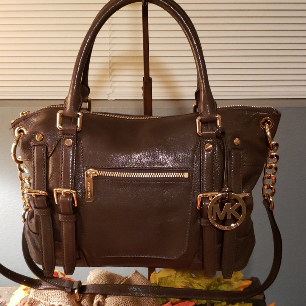 Michael Kors Buckle.Convertible Satchel